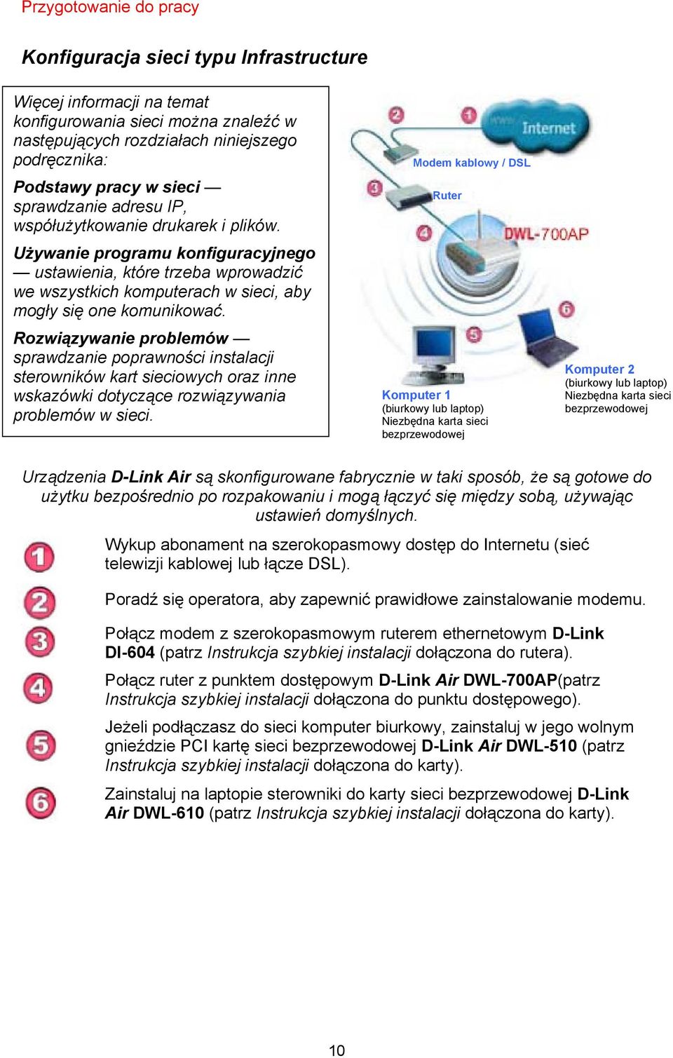 Rozwiązywanie problemów sprawdzanie poprawności instalacji sterowników kart sieciowych oraz inne wskazówki dotyczące rozwiązywania problemów w sieci.