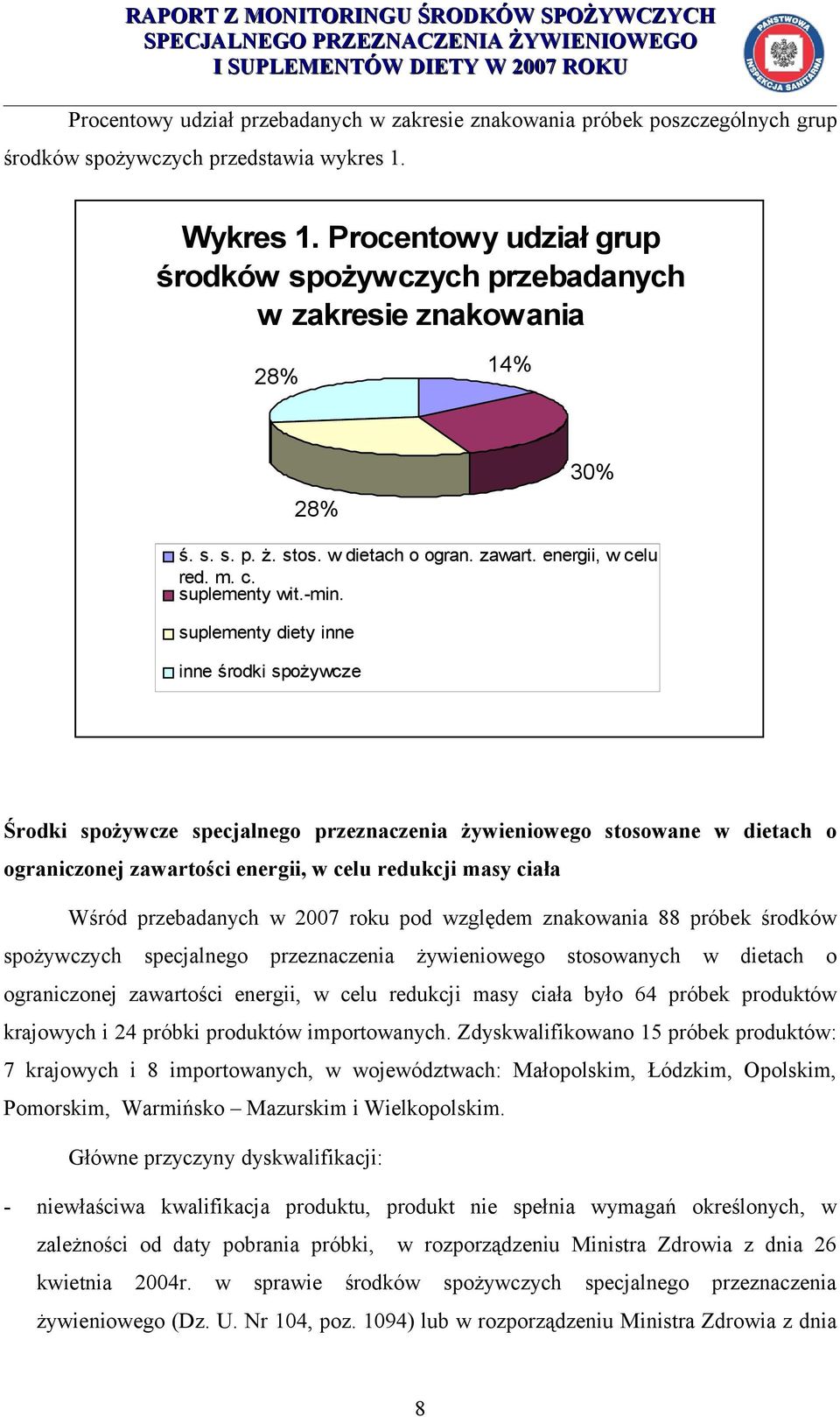 suplementy diety inne inne środki spożywcze Środki spożywcze specjalnego przeznaczenia żywieniowego stosowane w dietach o ograniczonej zawartości energii, w celu redukcji masy ciała Wśród
