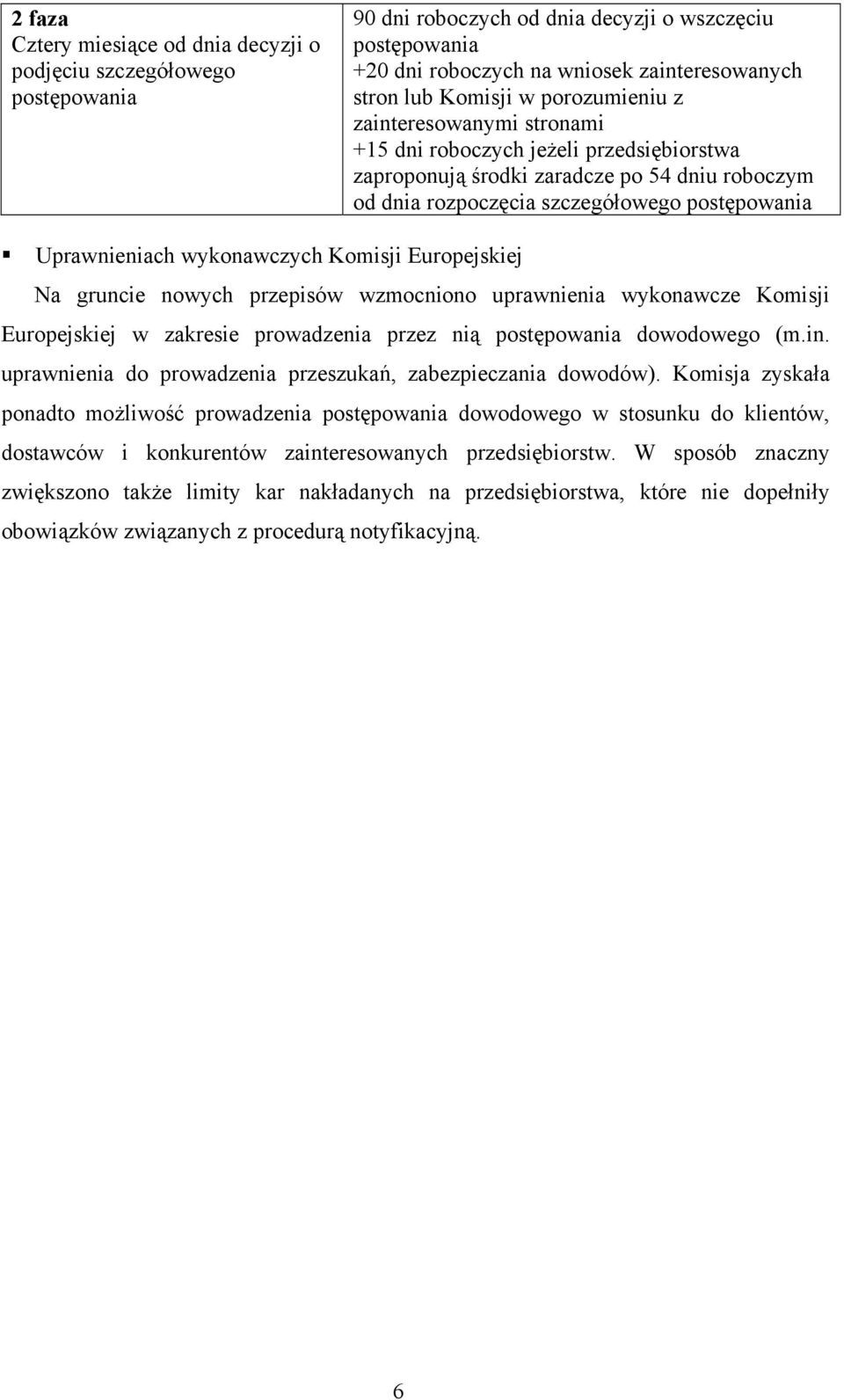 wykonawczych Komisji Europejskiej Na gruncie nowych przepisów wzmocniono uprawnienia wykonawcze Komisji Europejskiej w zakresie prowadzenia przez nią postępowania dowodowego (m.in.