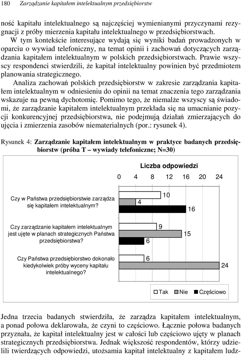 Prawie wszyscy respondenci stwierdzili, e kapitał intelektualny powinien by przedmiotem planowania strategicznego.