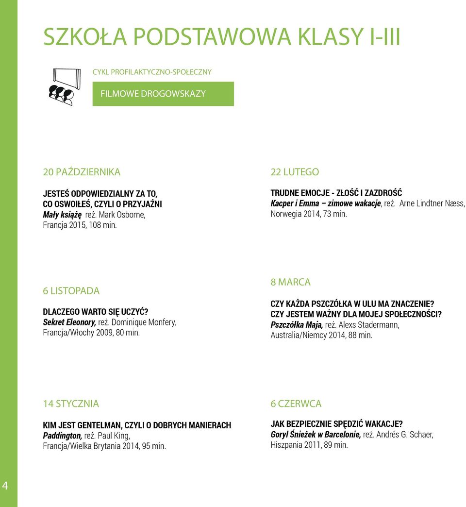 Sekret Eleonory, reż. Dominique Monfery, Francja/Włochy 2009, 80 min. 8 MARCA CZY KAŻDA PSZCZÓŁKA W ULU MA ZNACZENIE? CZY JESTEM WAŻNY DLA MOJEJ SPOŁECZNOŚCI? Pszczółka Maja, reż.