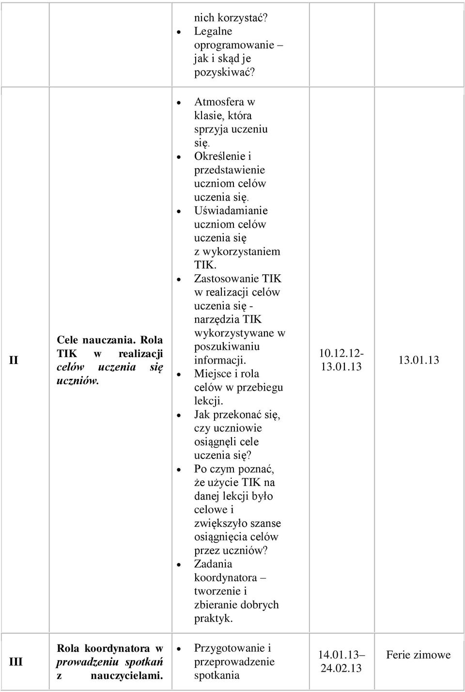 Zastosowanie TIK w realizacji celów uczenia się - narzędzia TIK wykorzystywane w poszukiwaniu informacji. Miejsce i rola celów w przebiegu lekcji.