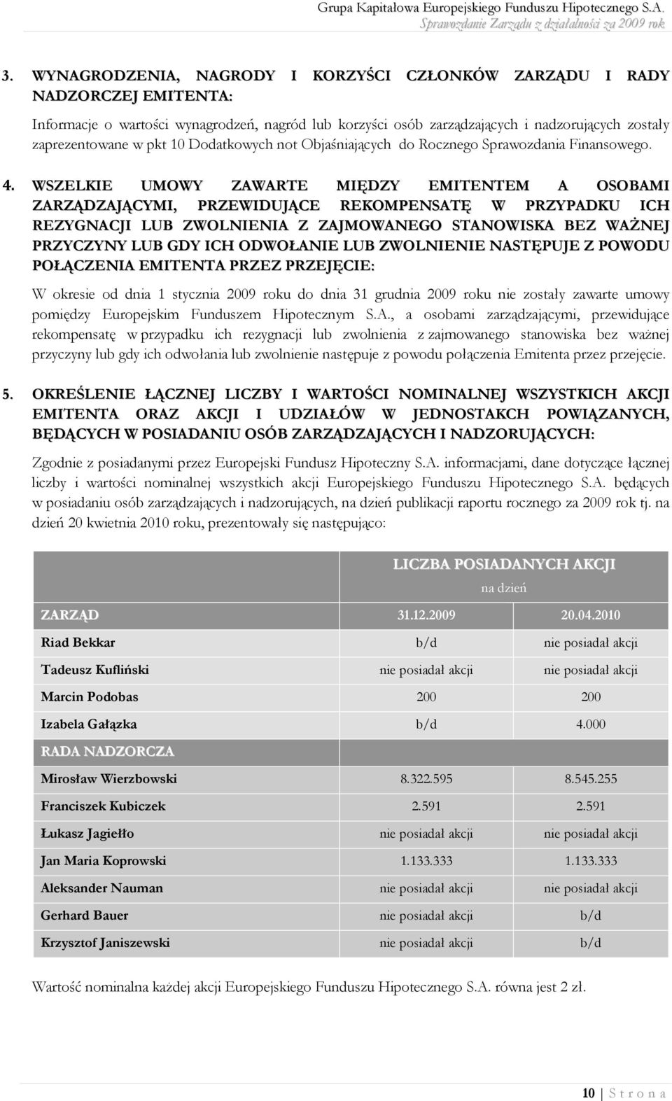 WSZELKIE UMOWY ZAWARTE MIĘDZY EMITENTEM A OSOBAMI ZARZĄDZAJĄCYMI, PRZEWIDUJĄCE REKOMPENSATĘ W PRZYPADKU ICH REZYGNACJI LUB ZWOLNIENIA Z ZAJMOWANEGO STANOWISKA BEZ WAŻNEJ PRZYCZYNY LUB GDY ICH