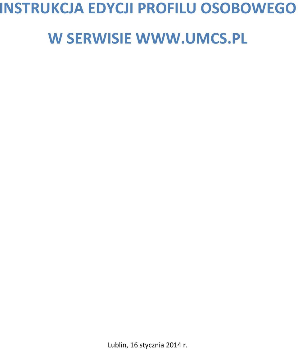 SERWISIE WWW.UMCS.