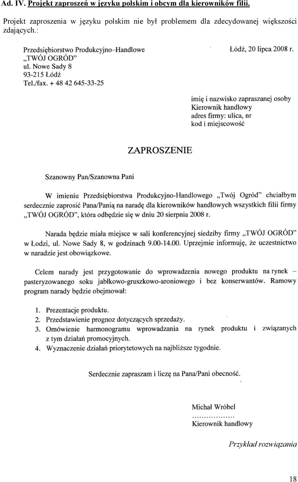 kierowników filii.