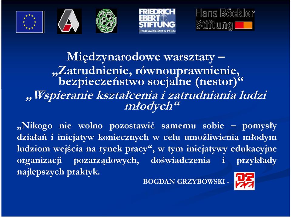 inicjatyw koniecznych w celu umożliwienia młodym ludziom wejścia na rynek pracy, w tym inicjatywy