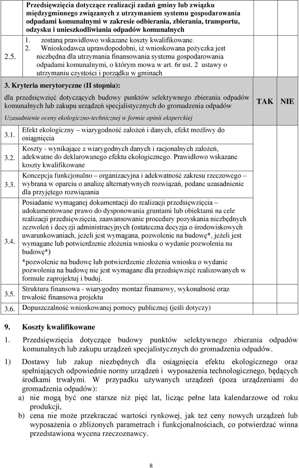 Wnioskodawca uprawdopodobni, iż wnioskowana pożyczka jest niezbędna dla utrzymania finansowania systemu gospodarowania odpadami komunalnymi, o którym mowa w art. 6r ust.