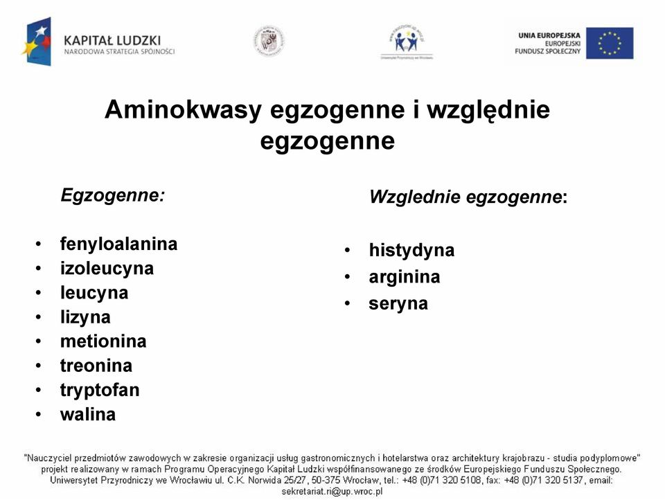 fenyloalanina izoleucyna leucyna lizyna