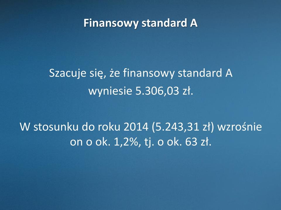 306,03 zł. W stosunku do roku 2014 (5.
