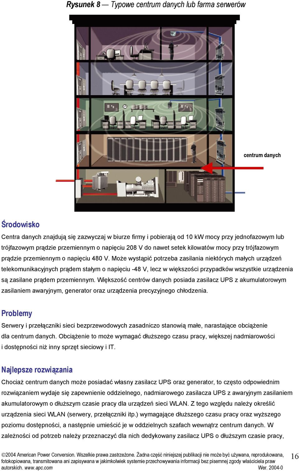 Może wystąpić potrzeba zasilania niektórych małych urządzeń telekomunikacyjnych prądem stałym o napięciu -48 V, lecz w większości przypadków wszystkie urządzenia są zasilane prądem przemiennym.