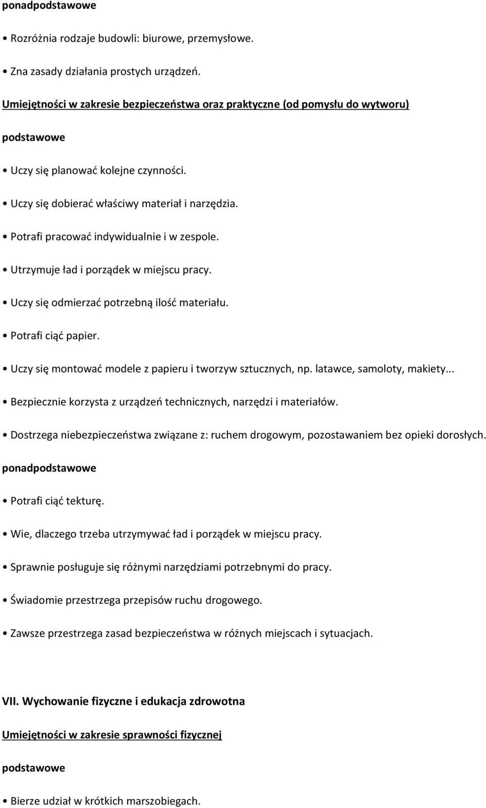 Potrafi pracować indywidualnie i w zespole. Utrzymuje ład i porządek w miejscu pracy. Uczy się odmierzać potrzebną ilość materiału. Potrafi ciąć papier.