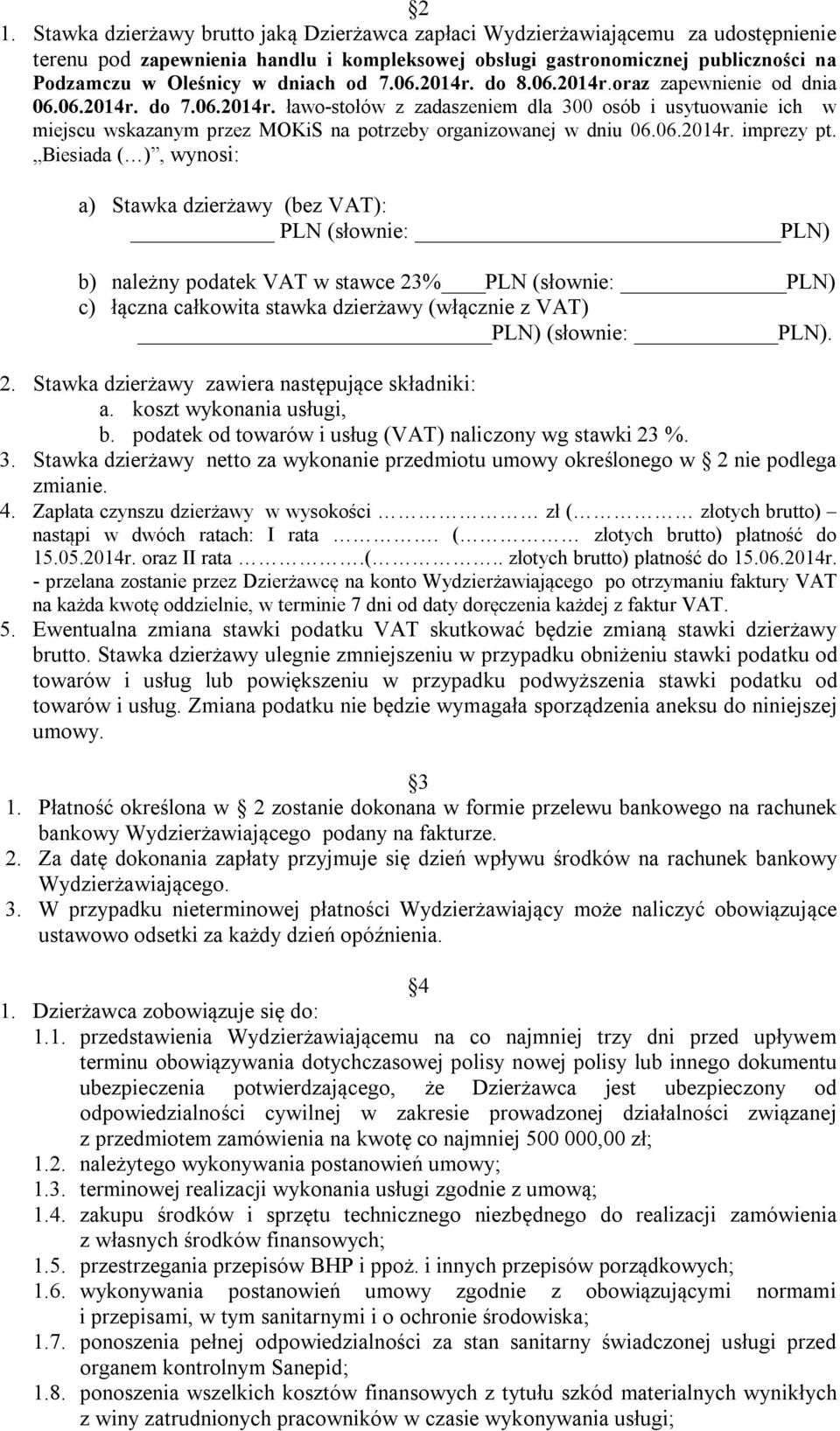 06.2014r. imprezy pt.