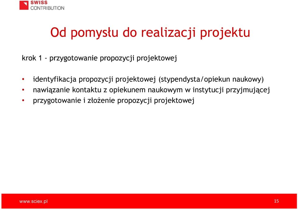 naukowy) nawiązanie kontaktu z opiekunem naukowym w instytucji