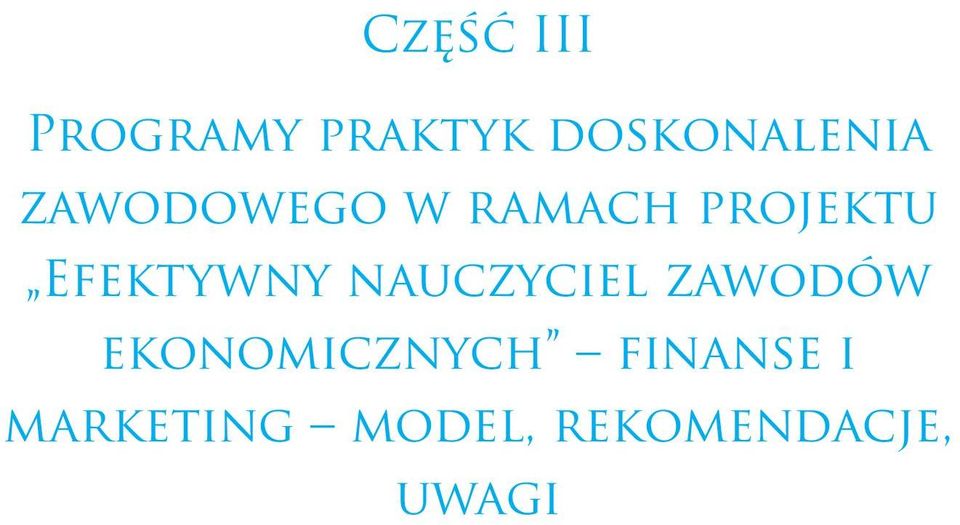 nauczyciel zawodów ekonomicznych