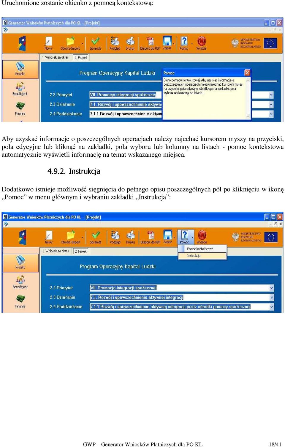 wyświetli informację na temat wskazanego miejsca. 4.9.2.