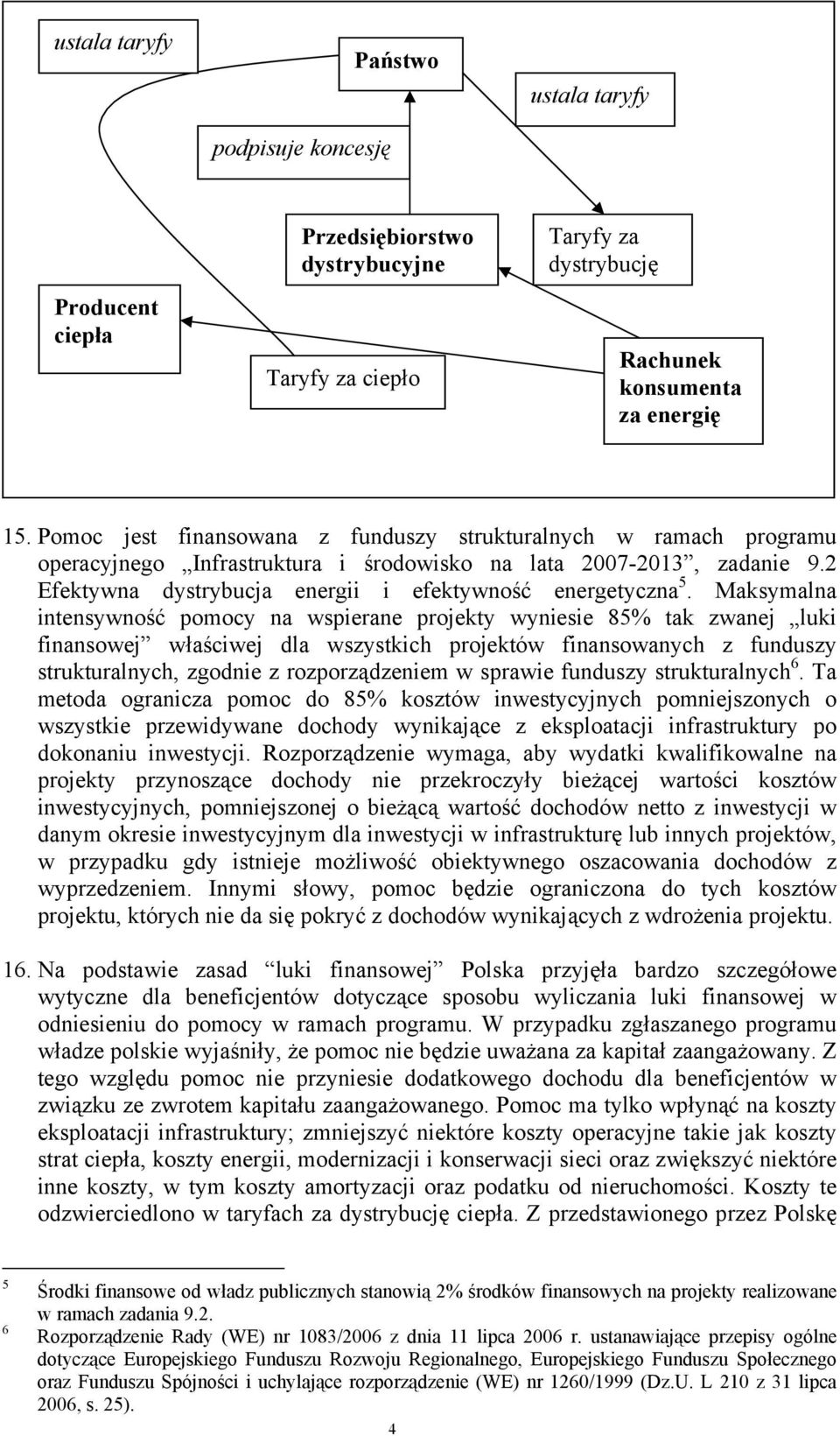 Maksymalna intensywność pomocy na wspierane projekty wyniesie 85% tak zwanej luki finansowej właściwej dla wszystkich projektów finansowanych z funduszy strukturalnych, zgodnie z rozporządzeniem w