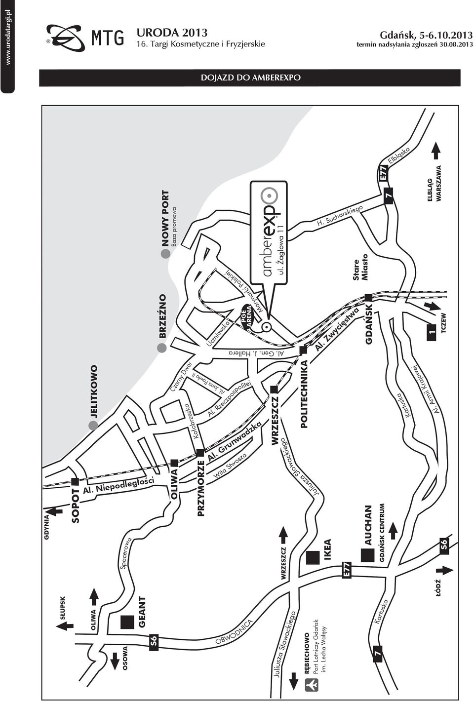 Lecha Wałęsy 7 GDYNIA JELITKOWO WRZESZCZ E77 S6 BRZEŹNO 1 TCZEW NOWY PORT Baza promowa H.