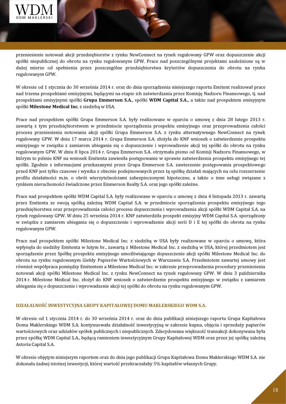 W okresie od 1 stycznia do 30 września 2014 r.