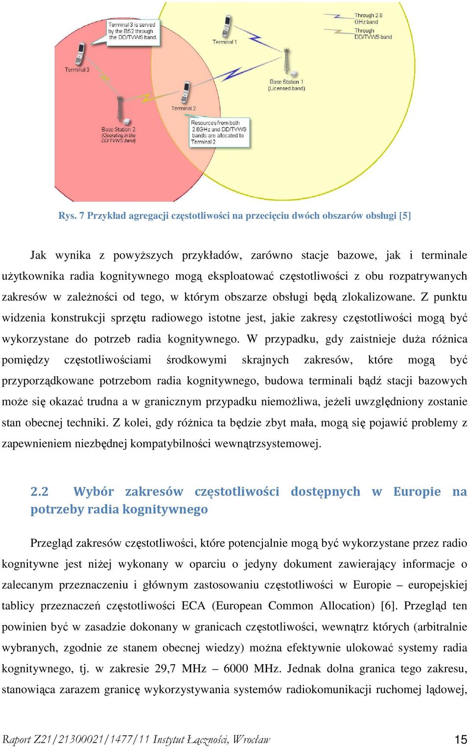Z punktu widzenia konstrukcji sprzętu radiowego istotne jest, jakie zakresy częstotliwości mogą być wykorzystane do potrzeb radia kognitywnego.
