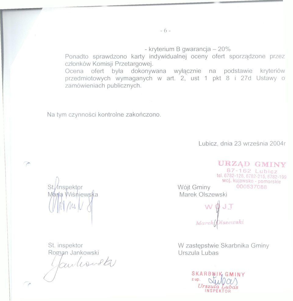 sporządzone przez członków Komisji
