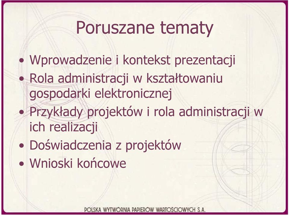 elektronicznej Przykłady projektów i rola