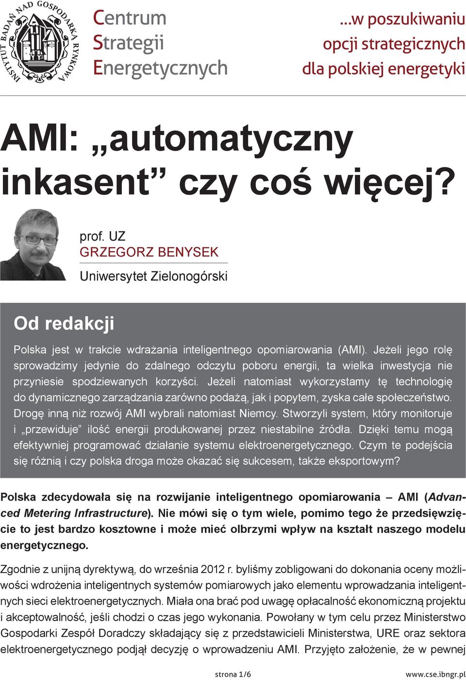 Jeżeli jego rolę sprowadzimy jedynie do zdalnego odczytu poboru energii, ta wielka inwestycja nie przyniesie spodziewanych korzyści.
