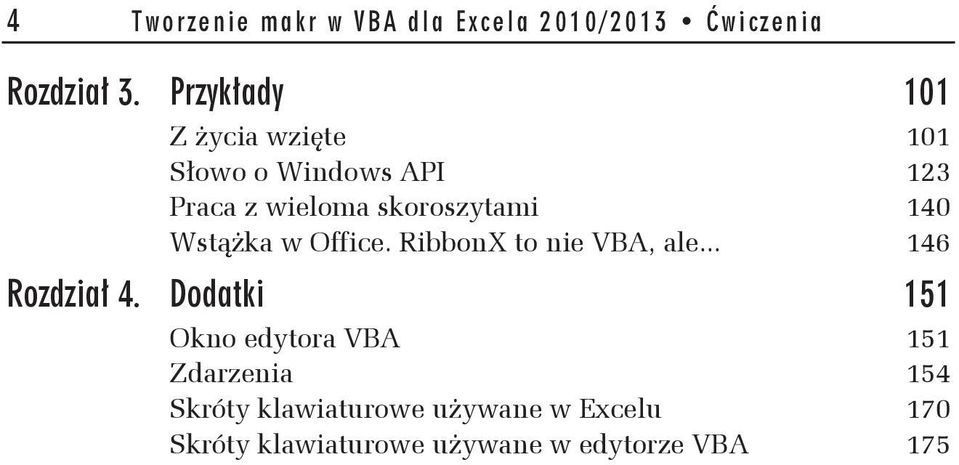 140 Wst ka w Office. RibbonX to nie VBA, ale... 146 Rozdzia 4.