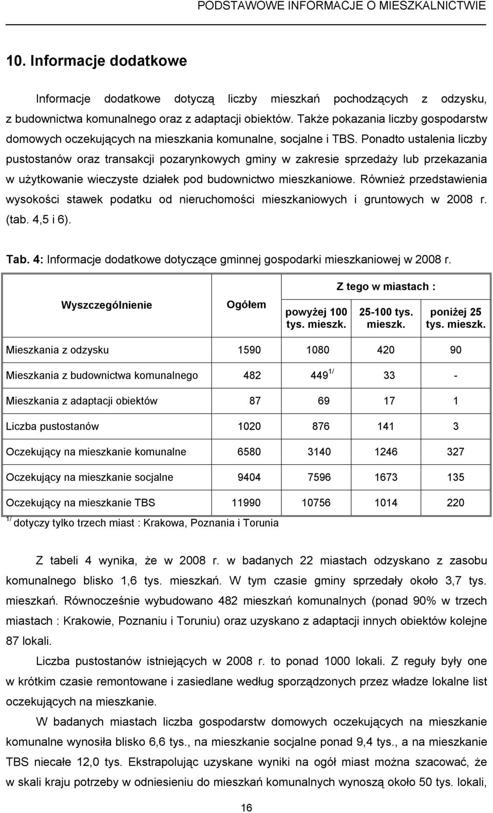 Ponadto ustalenia liczby pustostanów oraz transakcji pozarynkowych gminy w zakresie sprzedaży lub przekazania w użytkowanie wieczyste działek pod budownictwo mieszkaniowe.