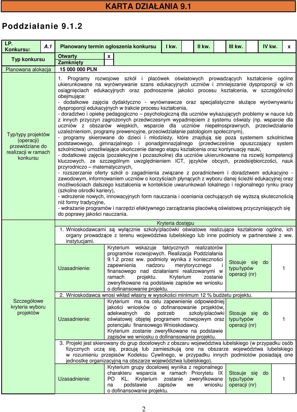 Programy rozwojowe szkół i placówek oświatowych prowadzących kształcenie ogólne ukierunkowane na wyrównywanie szans edukacyjnych uczniów i zmniejszanie dysproporcji w ich osiągnięciach edukacyjnych