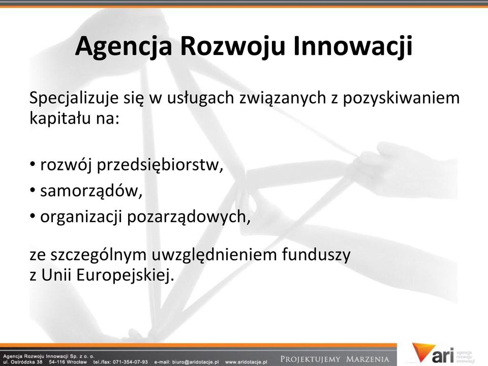 przedsiębiorstw, samorządów, organizacji