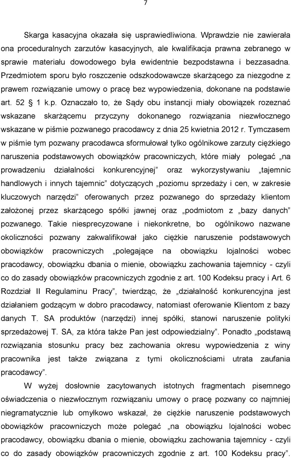 Przedmiotem spo