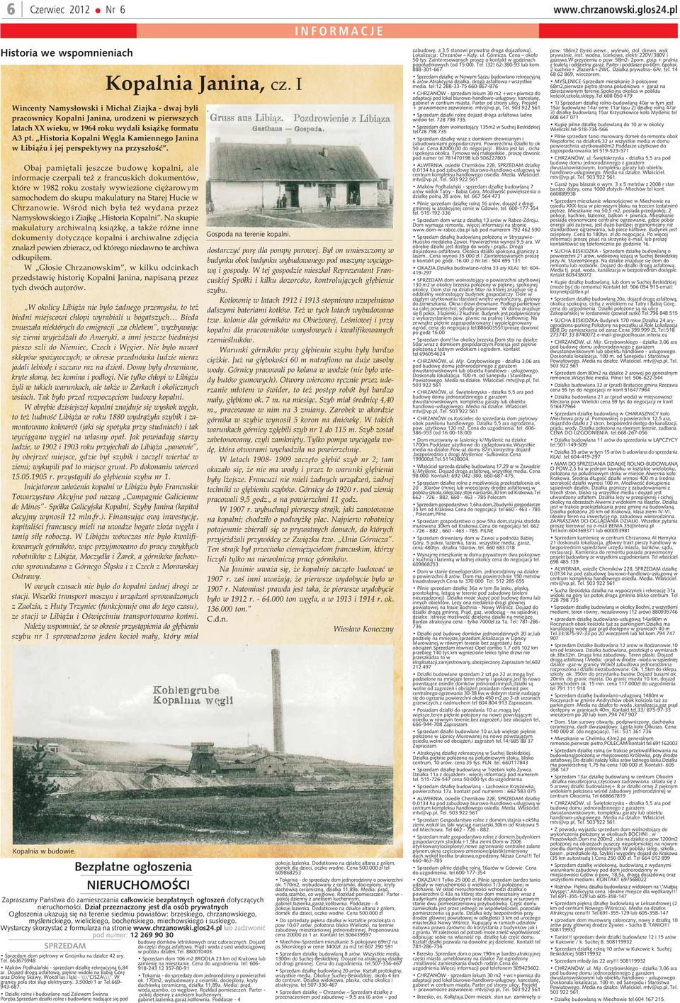 Historia Kopalni Wêgla Kamiennego Janina w Libi¹ u i jej perspektywy na przysz³oœæ.
