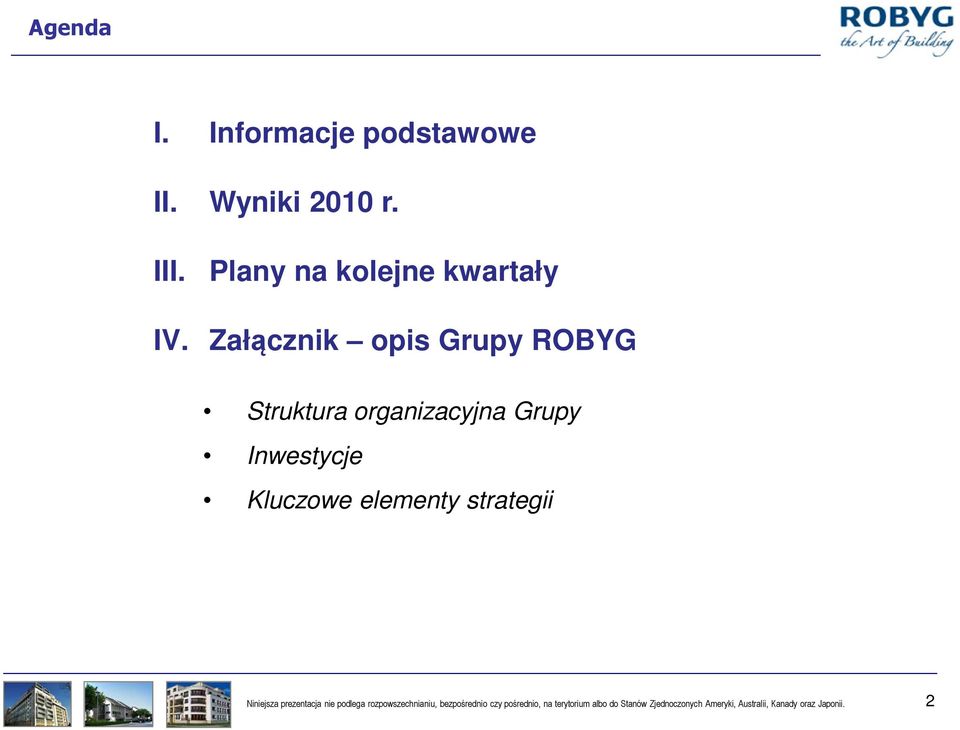 strategii Niniejsza prezentacja nie podlega rozpowszechnianiu, bezpośrednio czy