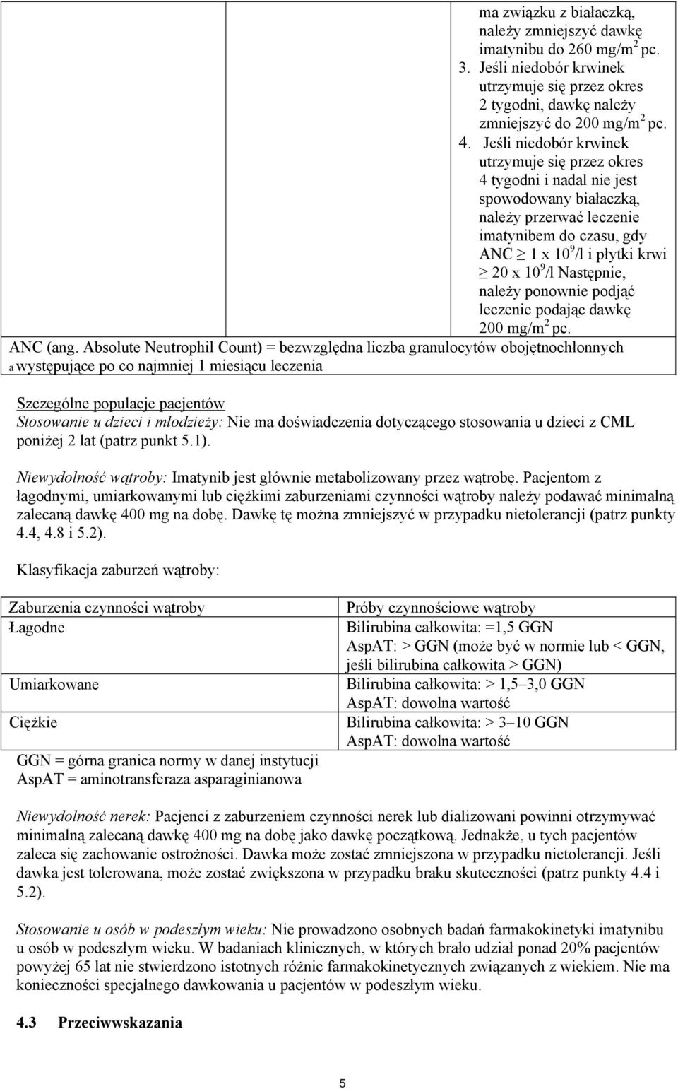 Następnie, należy ponownie podjąć leczenie podając dawkę 200 mg/m 2 pc. ANC (ang.