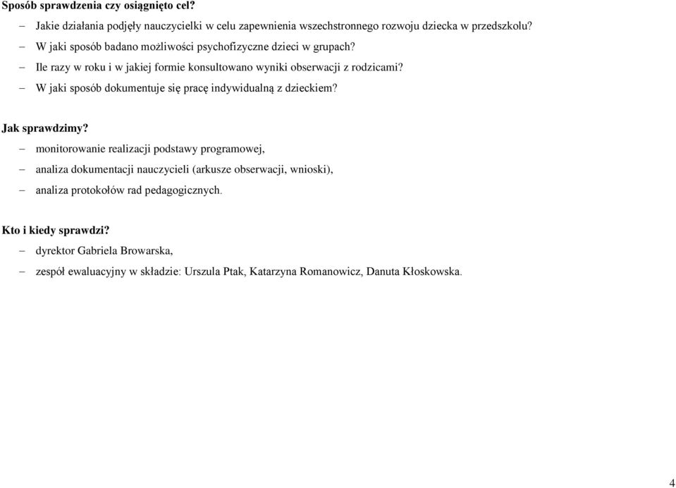 W jaki sposób dokumentuje się pracę indywidualną z dzieckiem? Jak sprawdzimy?