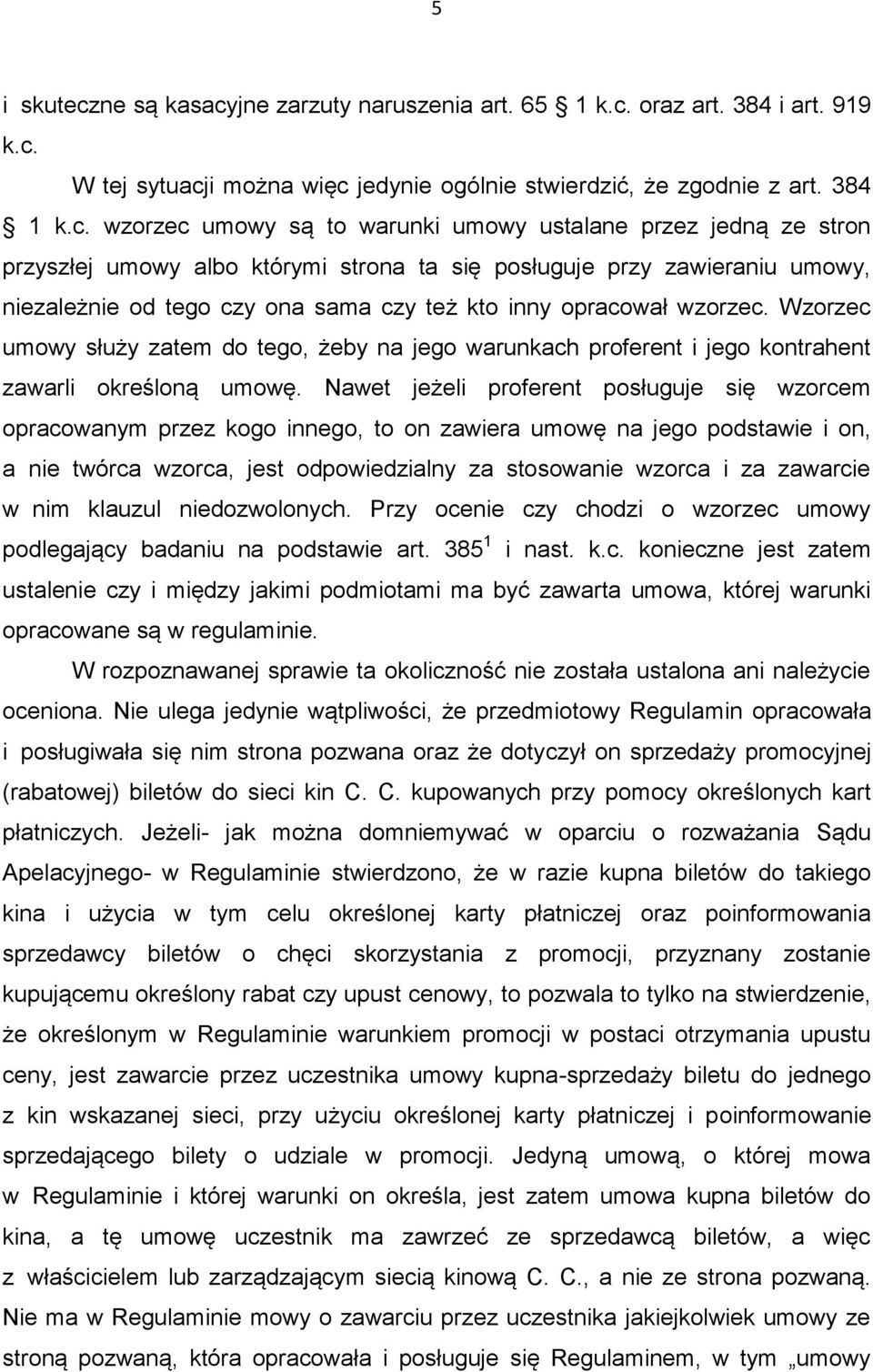 jne zarzuty naruszenia art. 65 1 k.c.