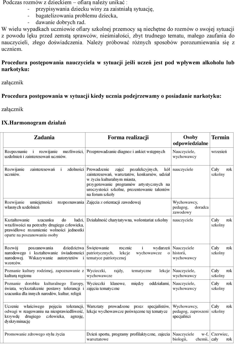 złego doświadczenia. Należy próbować różnych sposobów porozumiewania się z uczniem.