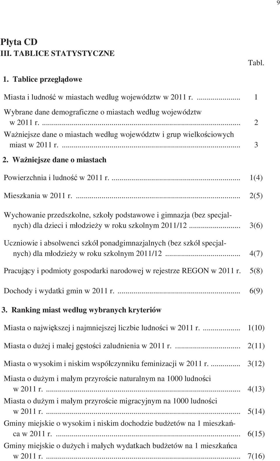 ... 2(5) Wychowanie przedszkolne, szko y podstawowe i gimnazja (bez specjalnych) dla dzieci i m odzie y w roku szkolnym 2011/12.