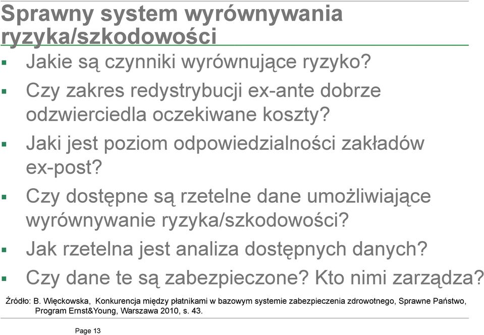 Jaki jest poziom odpowi iedzialności zakładów ex-post?