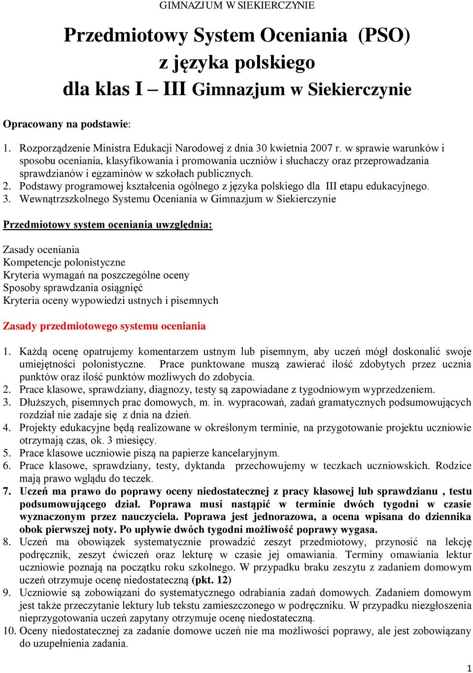 Podstawy programowej kształcenia ogólnego z języka polskiego dla III etapu edukacyjnego. 3.