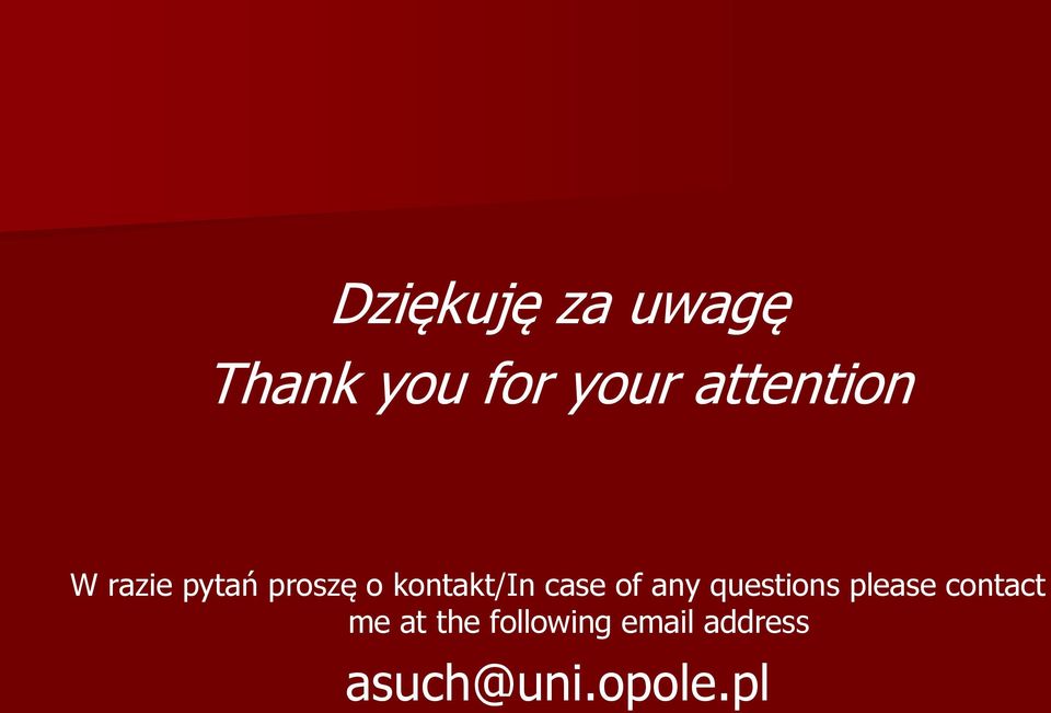 kontakt/in case of any questions please