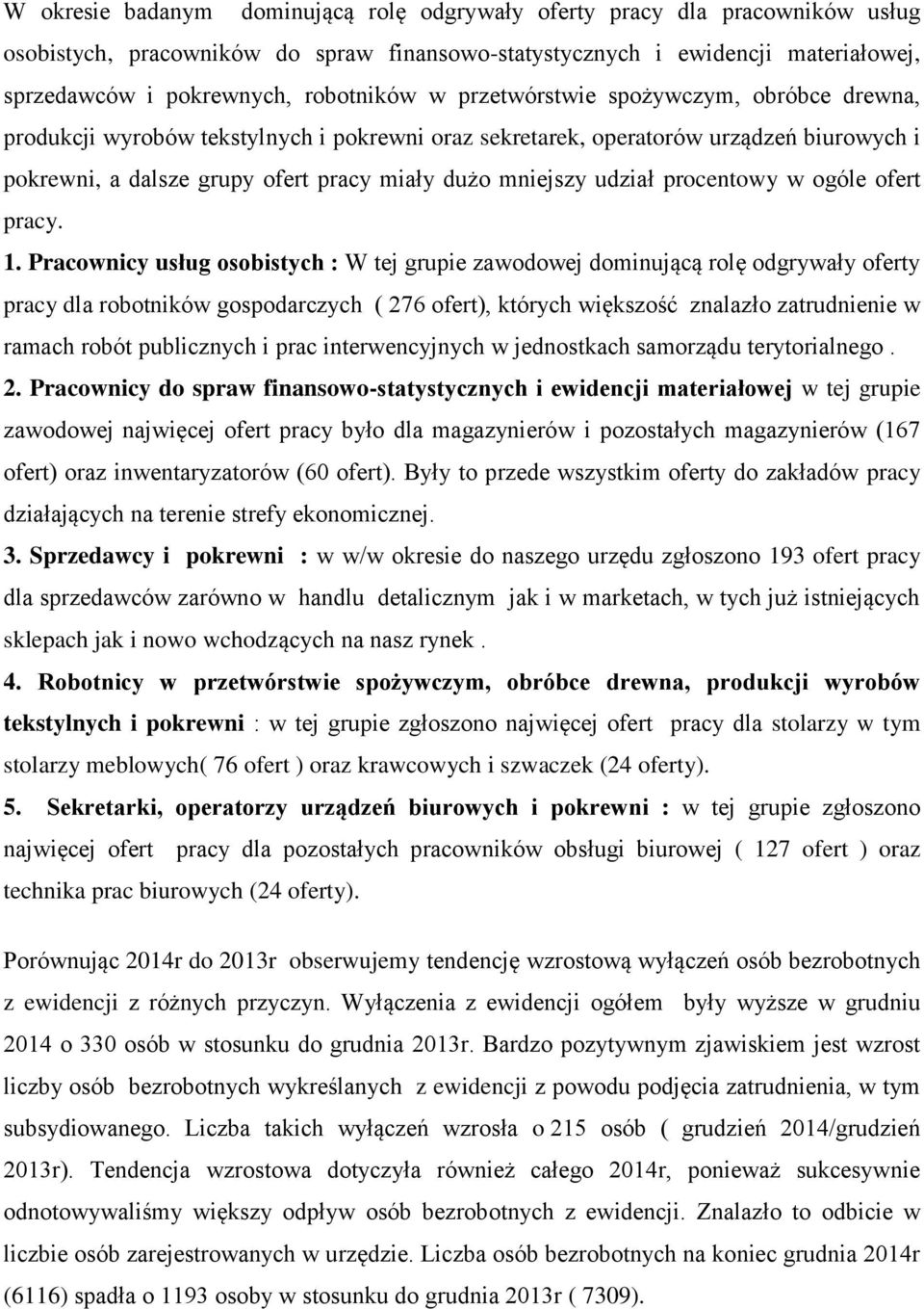 procentowy w ogóle ofert pracy. 1.