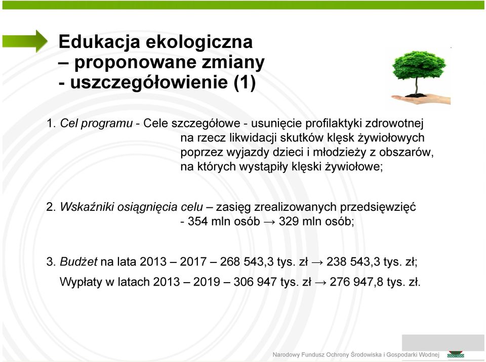 poprzez wyjazdy dzieci i młodzieży z obszarów, na których wystąpiły klęski żywiołowe; 2.