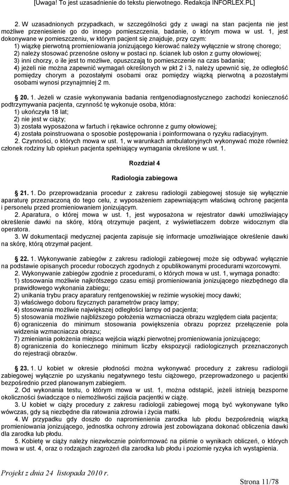 osłony w postaci np.