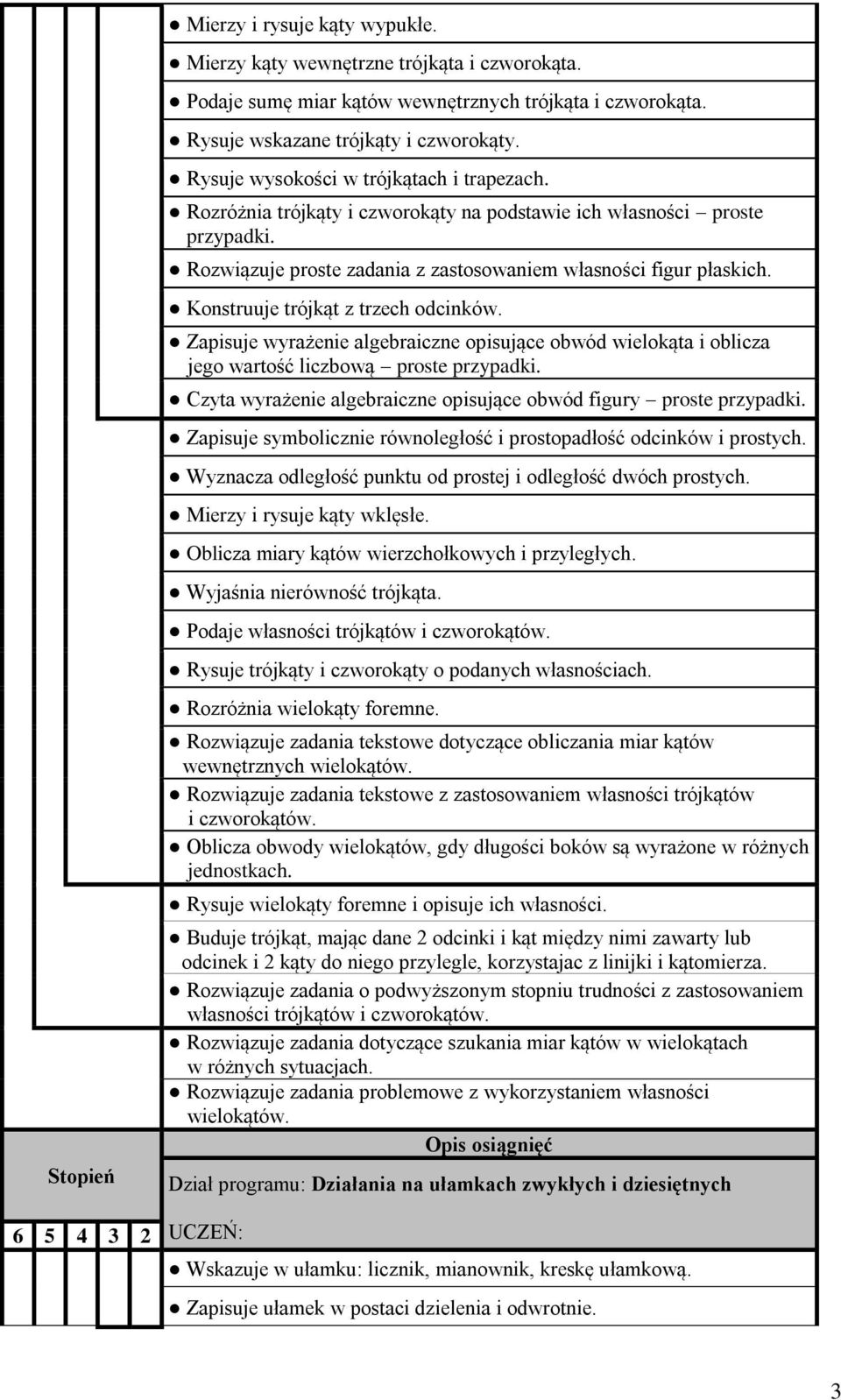 Konstruuje trójkąt z trzech odcinków.