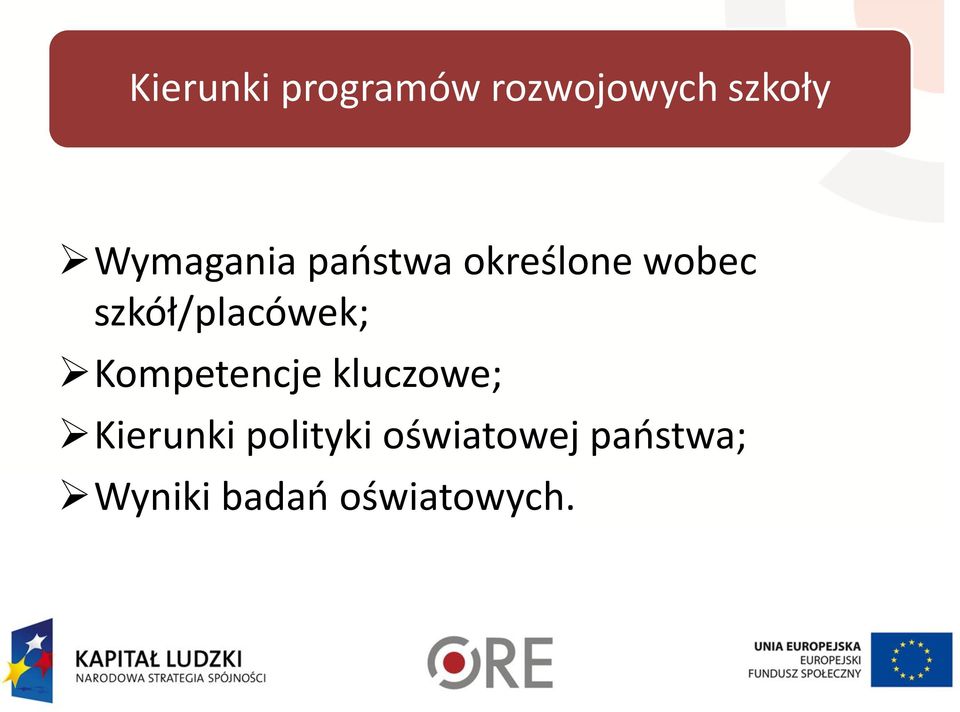 szkół/placówek; Kompetencje kluczowe;