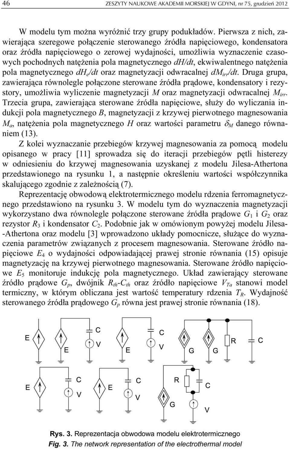 ekwiwlentnego ntężeni pol mgnetycznego e /dt orz mgnetyzcji odwrclnej d irr /dt.