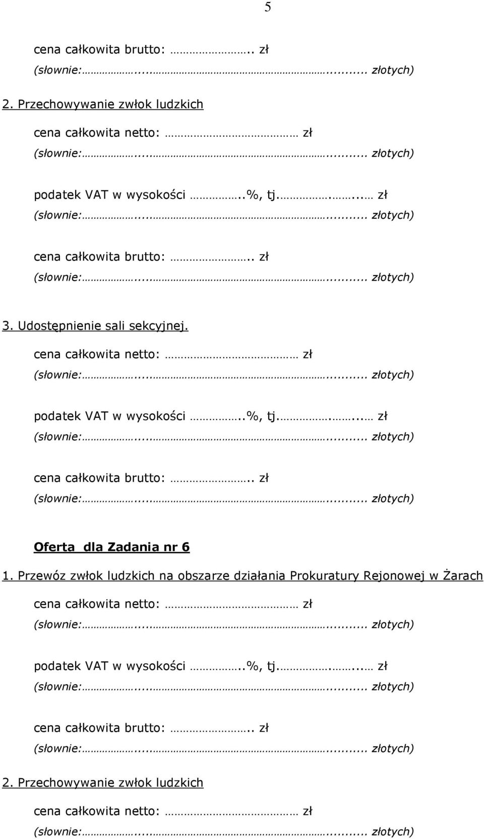 na obszarze działania