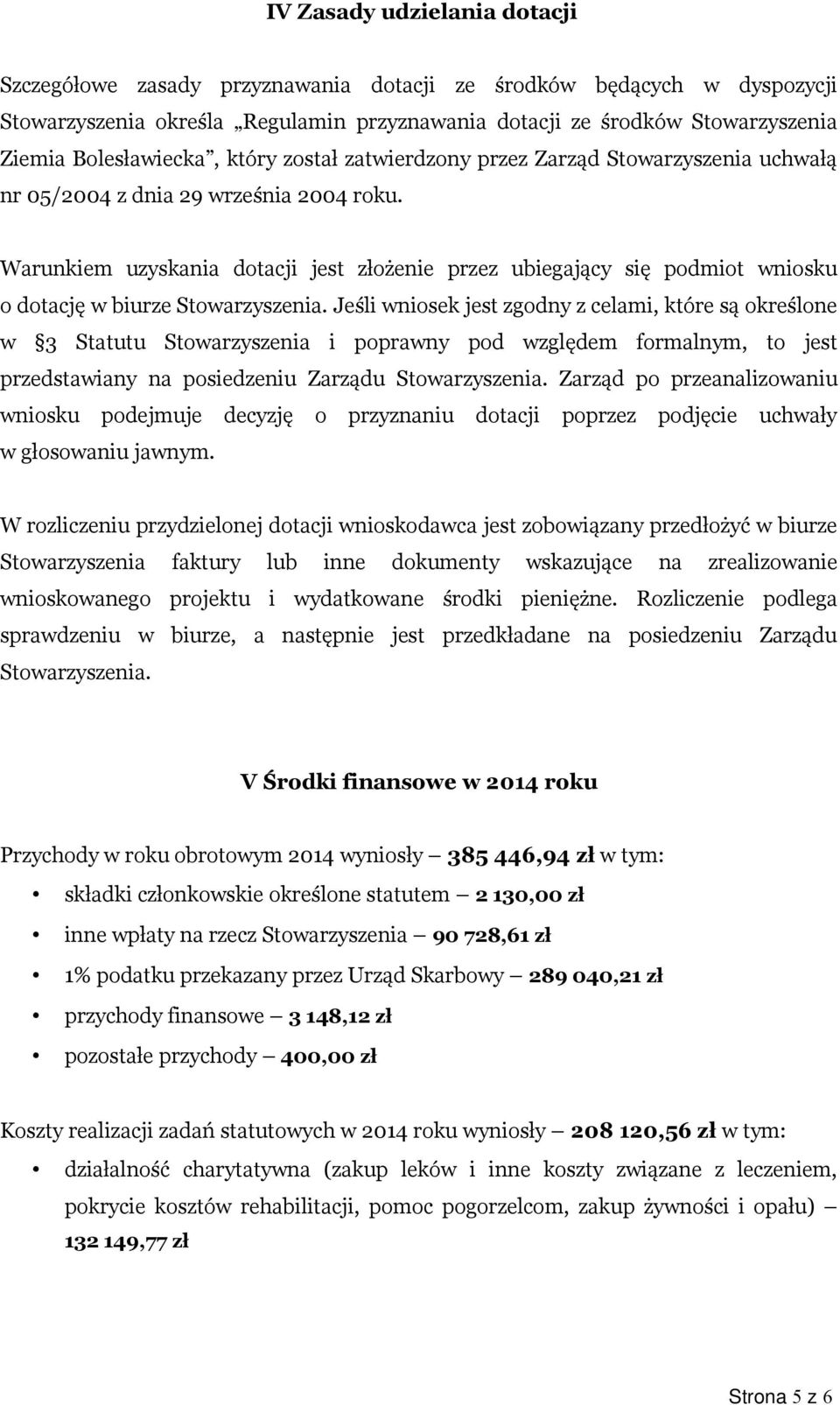 Warunkiem uzyskania dotacji jest złożenie przez ubiegający się podmiot wniosku o dotację w biurze Stowarzyszenia.