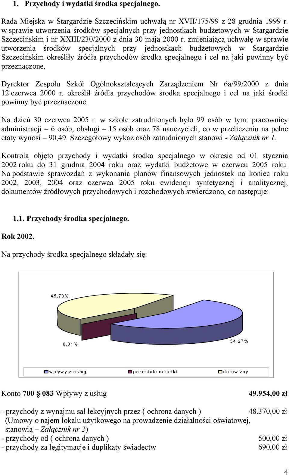 zmieniającą uchwałę w sprawie utworzenia środków specjalnych przy jednostkach budżetowych w Stargardzie Szczecińskim określiły źródła przychodów środka specjalnego i cel na jaki powinny być